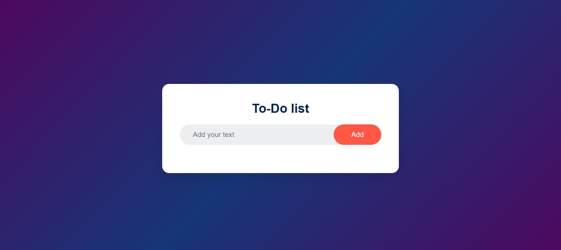 Todo List App (Next JS)
